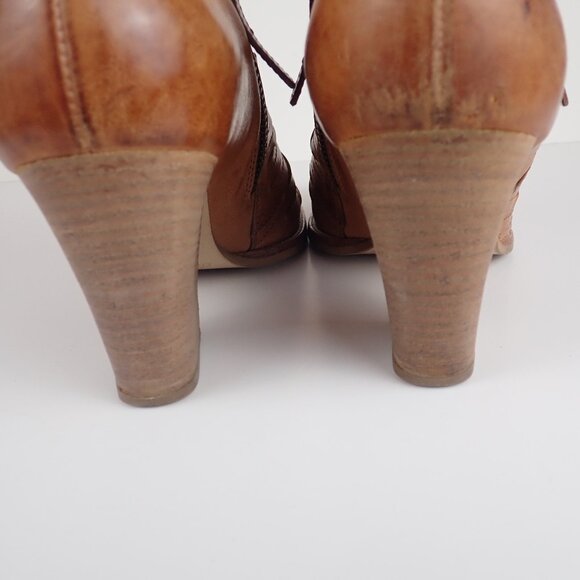 Paul Green Malibu Womens US 7.5 UK 5 Shoe Brown Leather Side Zip Ankle Bootie - Picture 8 of 13